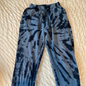 Blue tie die sweatpants
